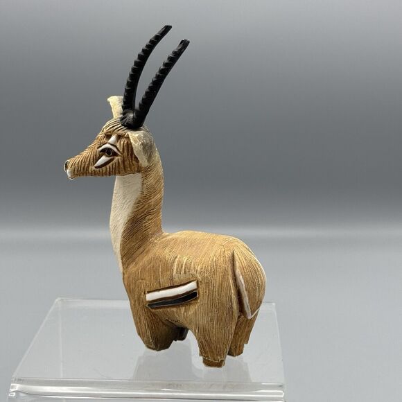 Vtg Artesania Rinconada Gazelle Figurine Springbok African Antelope 5" Wildlife - Picture 11 of 11